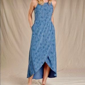 Toad&Co Blue Floral Maxi Dress